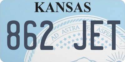 KS license plate 862JET