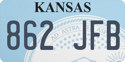 KS license plate 862JFB