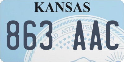 KS license plate 863AAC