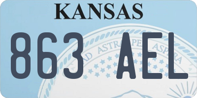 KS license plate 863AEL