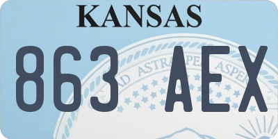 KS license plate 863AEX