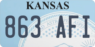 KS license plate 863AFI
