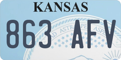 KS license plate 863AFV