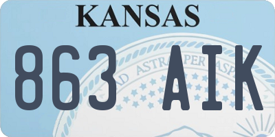 KS license plate 863AIK