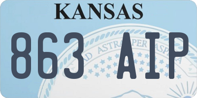 KS license plate 863AIP