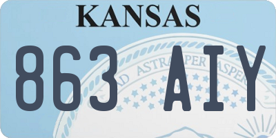 KS license plate 863AIY