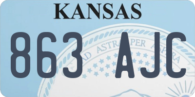 KS license plate 863AJC