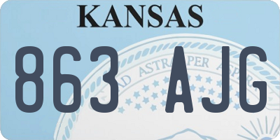 KS license plate 863AJG