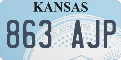 KS license plate 863AJP