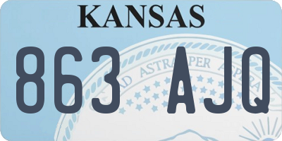 KS license plate 863AJQ