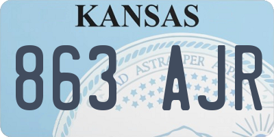KS license plate 863AJR