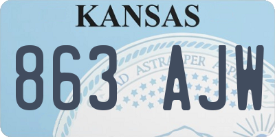 KS license plate 863AJW