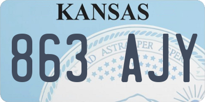 KS license plate 863AJY