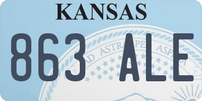 KS license plate 863ALE