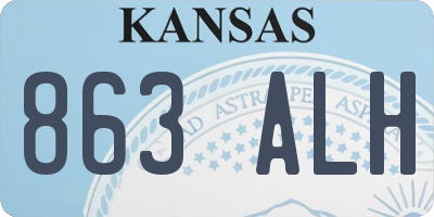 KS license plate 863ALH