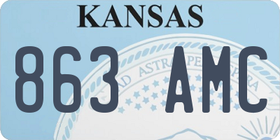KS license plate 863AMC