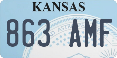 KS license plate 863AMF