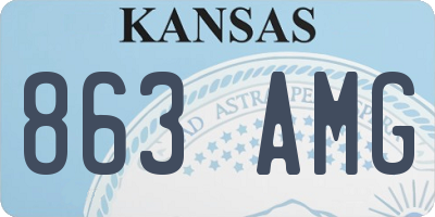 KS license plate 863AMG