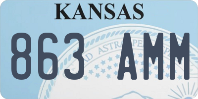 KS license plate 863AMM