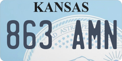 KS license plate 863AMN