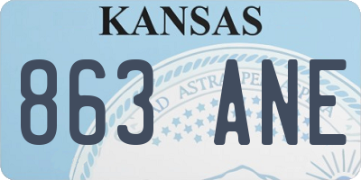 KS license plate 863ANE