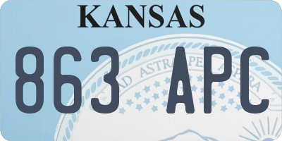 KS license plate 863APC
