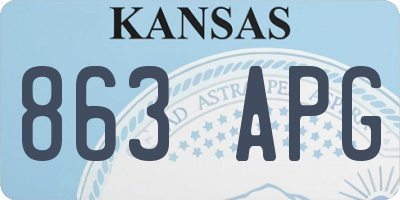 KS license plate 863APG