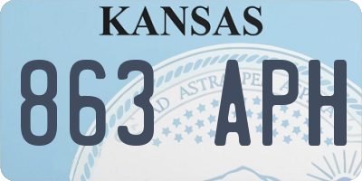 KS license plate 863APH