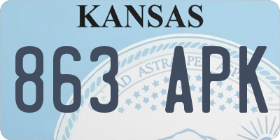 KS license plate 863APK