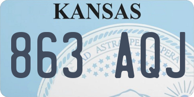 KS license plate 863AQJ