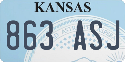 KS license plate 863ASJ