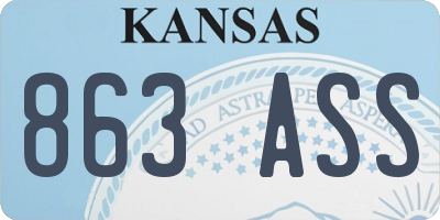 KS license plate 863ASS