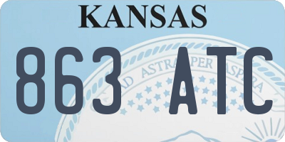 KS license plate 863ATC