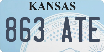 KS license plate 863ATE