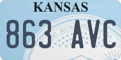 KS license plate 863AVC