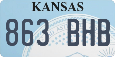 KS license plate 863BHB
