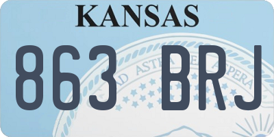 KS license plate 863BRJ