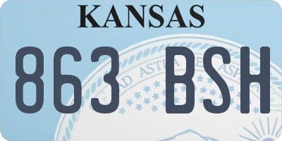 KS license plate 863BSH