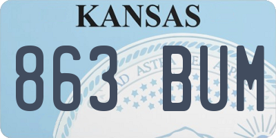 KS license plate 863BUM