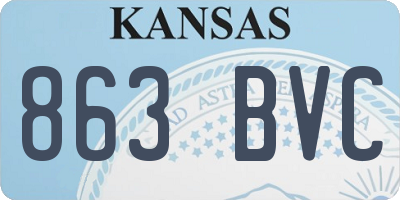 KS license plate 863BVC