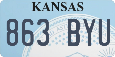 KS license plate 863BYU