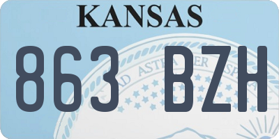 KS license plate 863BZH
