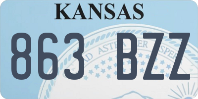 KS license plate 863BZZ