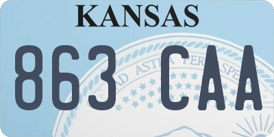 KS license plate 863CAA