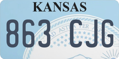 KS license plate 863CJG