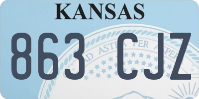 KS license plate 863CJZ
