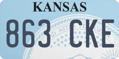 KS license plate 863CKE