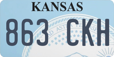 KS license plate 863CKH