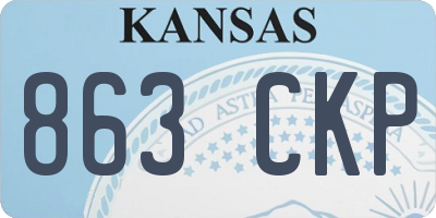 KS license plate 863CKP