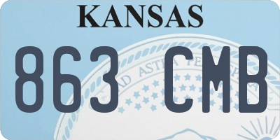 KS license plate 863CMB